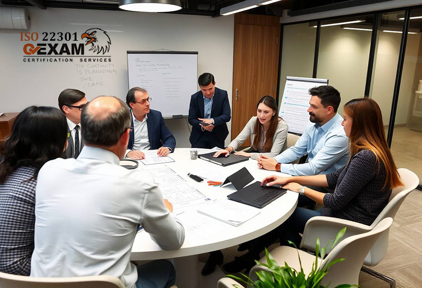 اخذ گواهینامه ISO 22301 برای مدیریت تداوم کسب‌وکار و آمادگی در برابر بحران‌ها با مشاوره و پشتیبانی کیو اگزم. طراحی برنامه‌های تداوم کسب‌وکار، ارزیابی ریسک، آموزش کارکنان، و صدور گواهینامه.